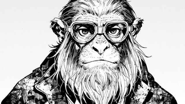 emperor tamarin animal black and white