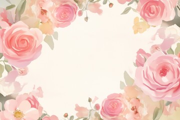 Free watercolor Rose blossom drawing white background