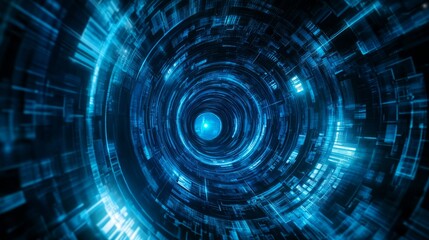 Obraz premium Futuristic Digital Tunnel 4