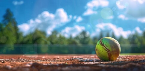 Softball Field. Vivid and detailed softball field background