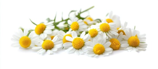A Bouquet of Daisies on White Background