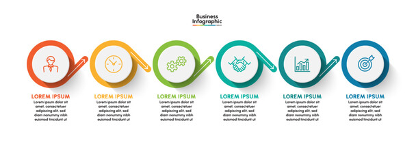 Business infographic design background template Vector