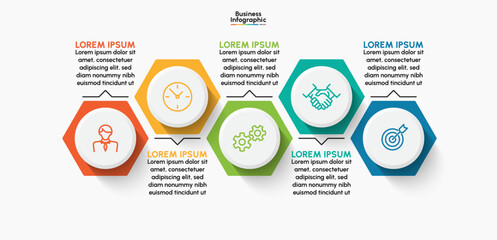 Business infographic design background template Vector