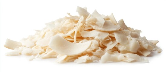 Pile of Dried Coconut Flakes