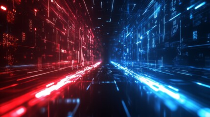 Futuristic Digital Tunnel 5