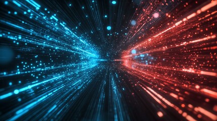 Fototapeta premium Futuristic Digital Tunnel 4