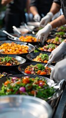 Food tasting event chefs presenting dishes attendees sampling vibrant culinary setup