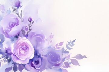 Free watercolor Rose blossom drawing white background