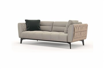Obraz premium Elegant Grey Sofa in a Bright Room 2