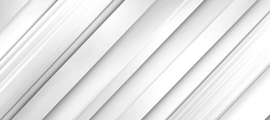 Obraz premium Abstract White Background with Diagonal Stripes of Light Gray and White, Modern Design Vector Presentation Template, Sleek Geometric Pattern, Contemporary Layout, Elegant Design Elements