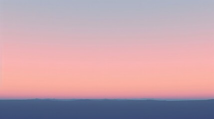 Fototapeta premium A smooth gradient background transitioning from deep navy blue at the top to a soft pastel pink at the bottom, the seamless blend of colors creating a calm and soothing visual effect