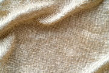 Detailed beige fabric with textured weave and folds.