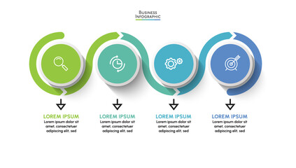 Business data visualization. timeline infographic icons designed for abstract background template milestone element modern diagram process technology digital marketing data presentation chart Vector