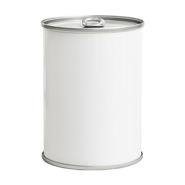 Blank White Soup Can On Transparent Png Background For Canned Food Mockup . Generative ai