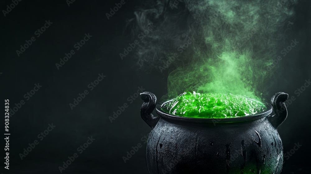 Wall mural witch's cauldron with green potion