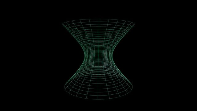 Hiperboloide Matem&aacute;tico Giratorio en 3D