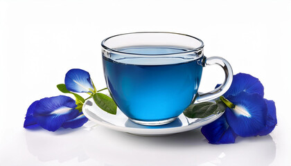 PNG butterfly pea flower with tea cut out