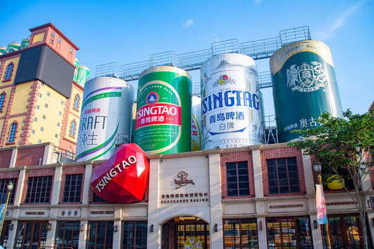 Qingdao,Shandong,China-Aug.4.2024:Tsingtao Brewery Co. Ltd.&nbsp;is China's second largest&nbsp;brewery, with about 15% of domestic market share and also accounts for half of China's national beer exports.