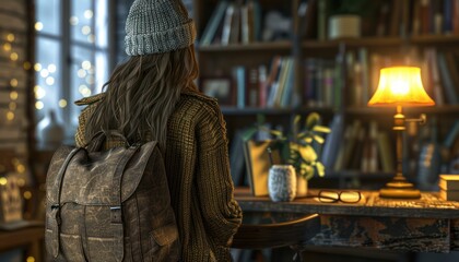 Back to School Joyful Study Session A Cozy Atmosphere for Focused Learning, Students, Education, Books, Desk, Lamp, Winter, Backpack, Library, Cozy, Warm, Study Tips, Learning, Knowledge