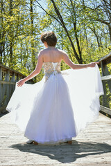 bride in white dress