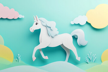 Beautiful Colorful Cute Horse Design