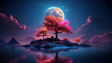 Enchanted island, mystical aura