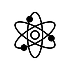 atom, science, molecule icon symbol vector template