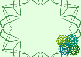 森、自然、緑、アウトドアをイメージしたフレーム