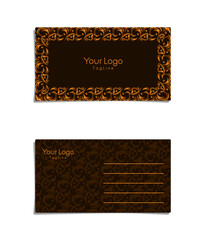 BUSINESS CARD 18, ORNAMENTAL OR DECORATIVE FRAME AND BACKGROUND OF BUSINESS CARD DESIGN FOR BRANDING