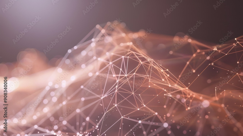 Poster background light network connection abstract technology