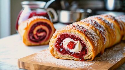 Luscious jam-filled pastries, perfect for a sweet breakfast or indulgent treat - Powered by Adobe