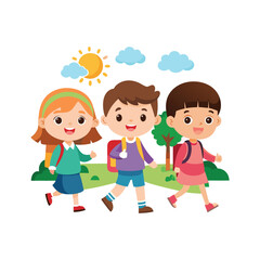 Obraz premium Set of Back To School vector illustration design on a white background