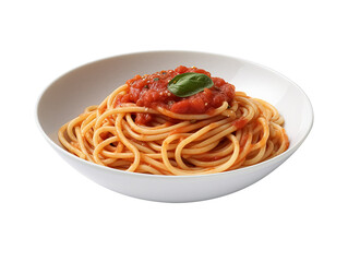 bowl of spaghetti isolated