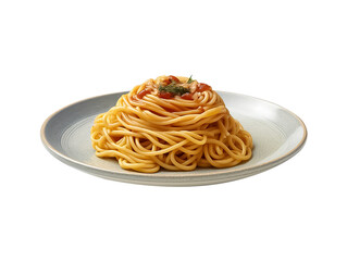 bowl of spaghetti isolated