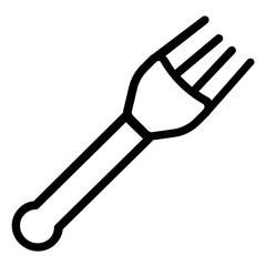 Fork Icon in Line Style