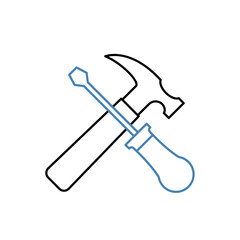 tools concept line icon. Simple element illustration. tools concept outline symbol design.