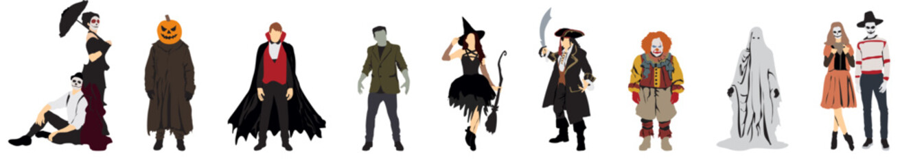 halloween people set collection halloween costume