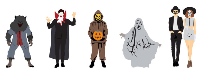 haloween costume halloween people  set 