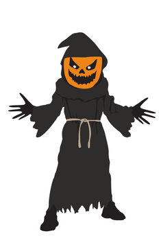 recommend clip art: halloween people in halloween costume jack scary pumpkin man