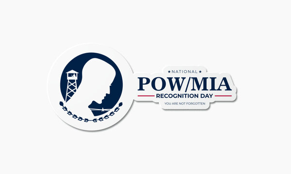 National POW MIA Recognition Day Background Vector Illustration