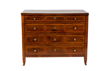 wooden cabinet isolated on white