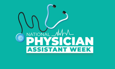 National Physician Assistant Week. background, banner, card, poster, template. Vector illustration.