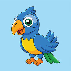 parrot bird mascot vector isolated