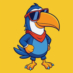 parrot bird mascot vector isolated