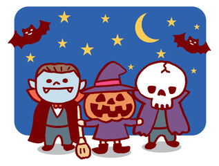 かわいいハロウィンのキャラ素材