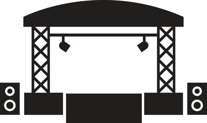 Concert stage icon vector illustration