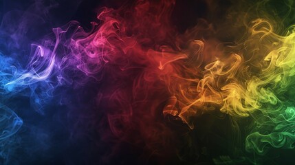 Abstract Swirling Smoke in Vibrant Colors