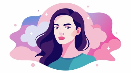 The changing landscape of portrait photography. The pink background and woman's pose create a dreamlike aesthetic, highlighting the power of visual imagery to evoke introspection and inspiration.