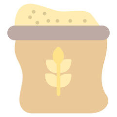 Flour Icon in Flat Style