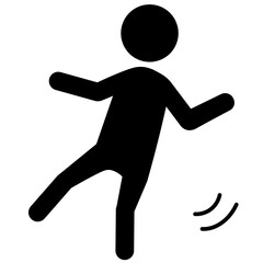 すべって転げそうになる人のピクトグラム